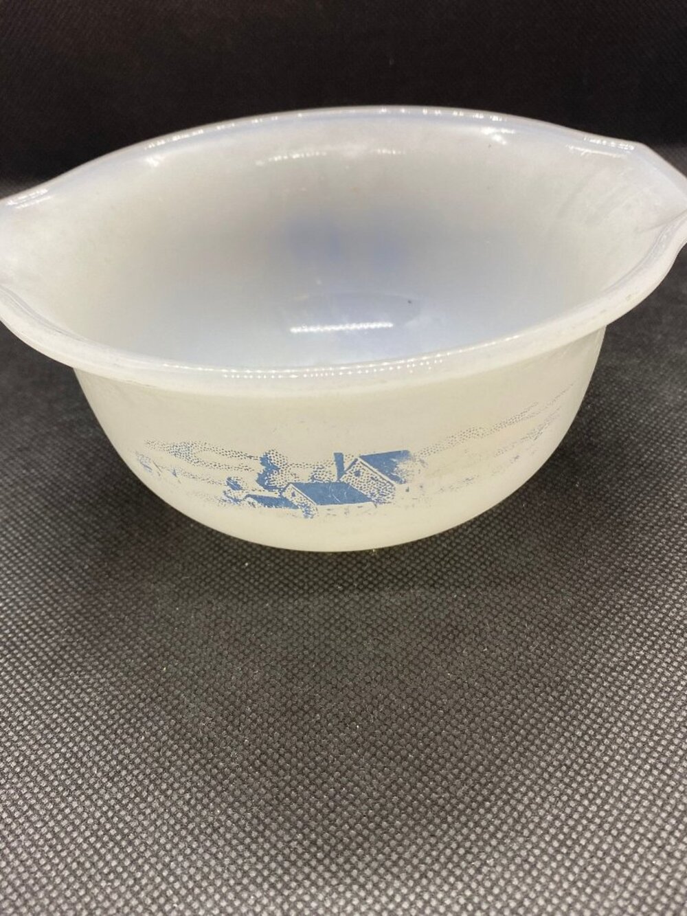 Glasbake Bowl Currier & Ives